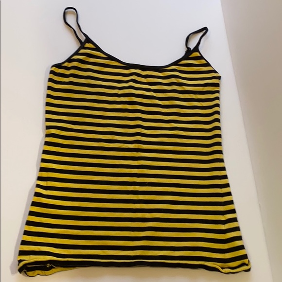 Divided Tops - Yellow & Black Striped Tank Top!!!